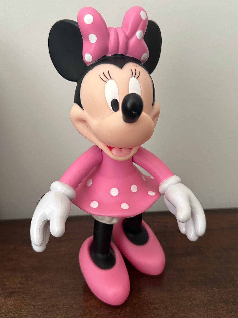 Disney Minnie Mouse Pink & White Polka Dot Figurine